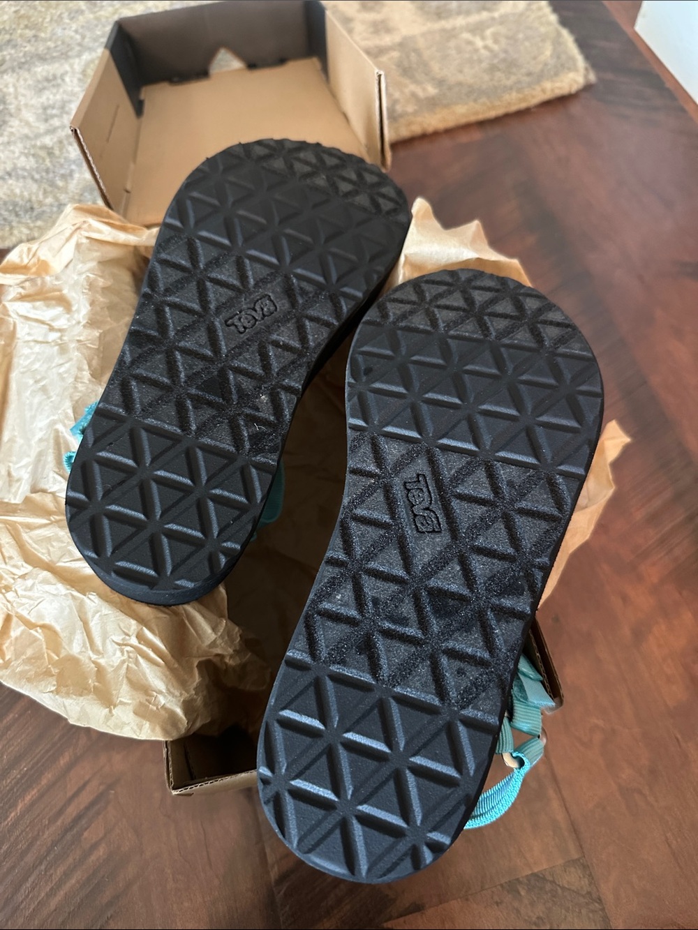 Teva Women's Teal Strappy Footbed Sandals - Picture 14 of 16